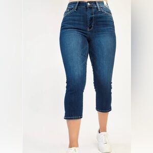 Judy Blue Deep Indigo Cropped Jeans